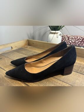 Crown Vintage Women’s Juryan Pump Black Suede Leather, Size 9.5